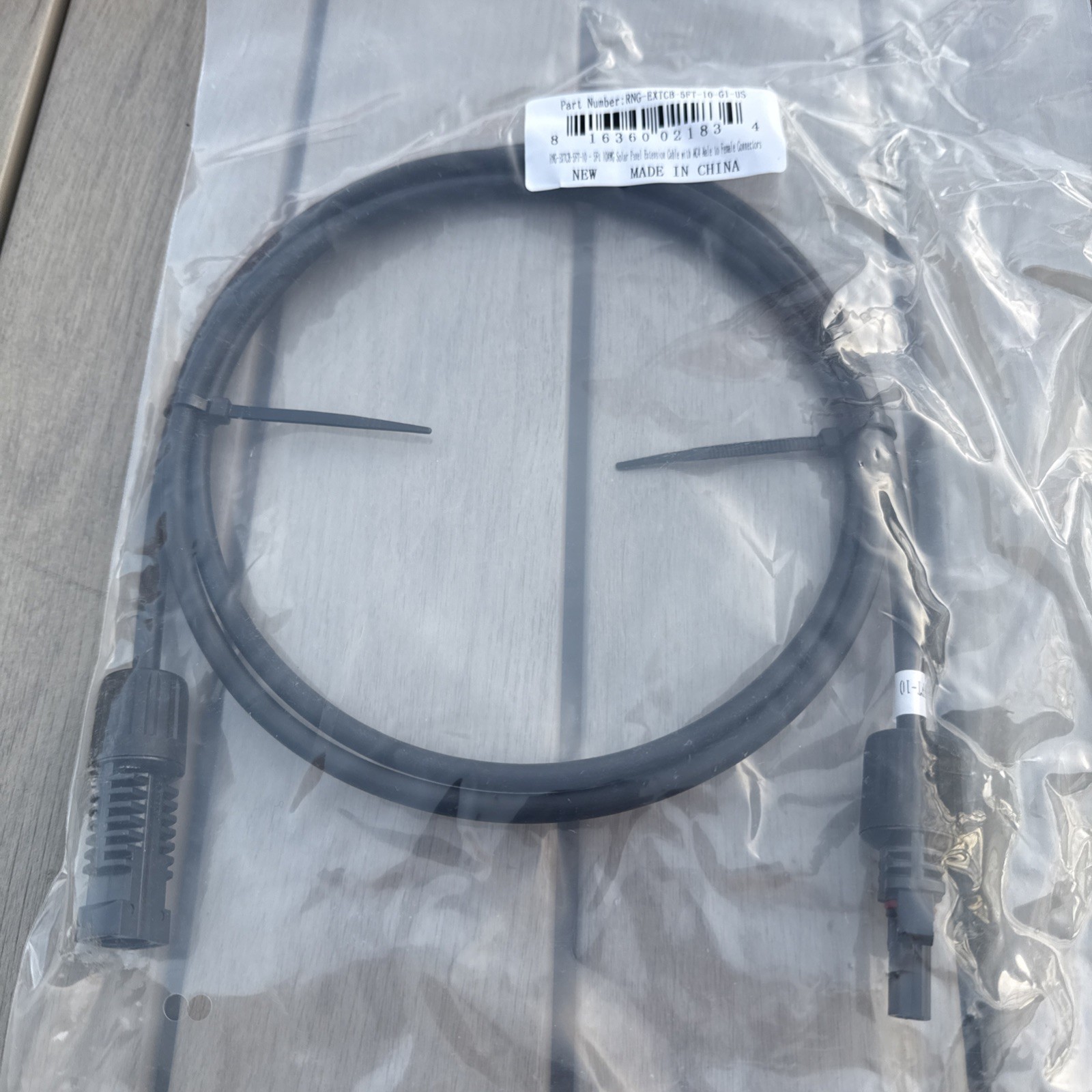 Renogy RNG-EXTCB-5FT-10-G1-US 5Ft 10AWG Solar Extension Cable Connector gallery