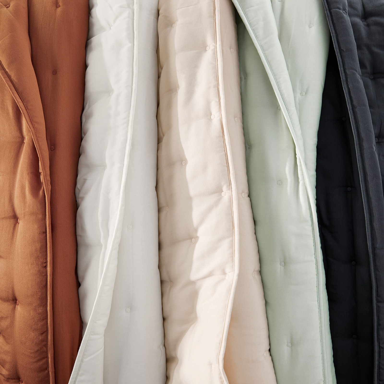 Recycled Polyester and Cotton Blend Quilted Sham, Euro, Light Caramel, 26" x 26" gallery