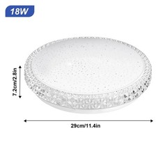 LED Flush Mount Ceiling Light Ultra Thin Round Cool White 6000K 18W/24W/36W/48W