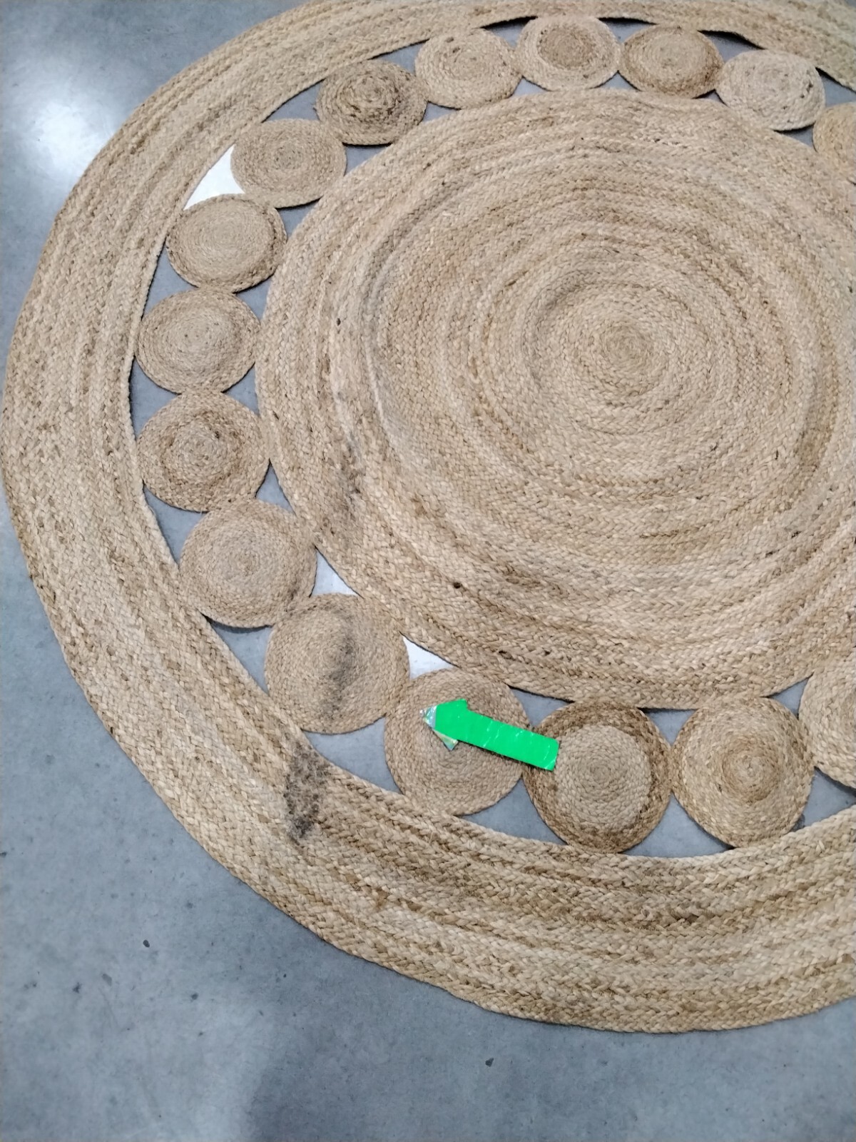 NATURAL 6' X 6' Round Stained Rug, Reduced Price 1172743452 NF364A-6R gallery