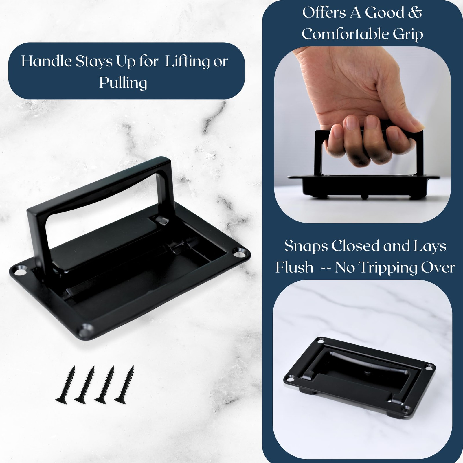 Trap Door Pull Handle - Recessed Door Handle Pull for Floor Hatch, Flush Door... gallery