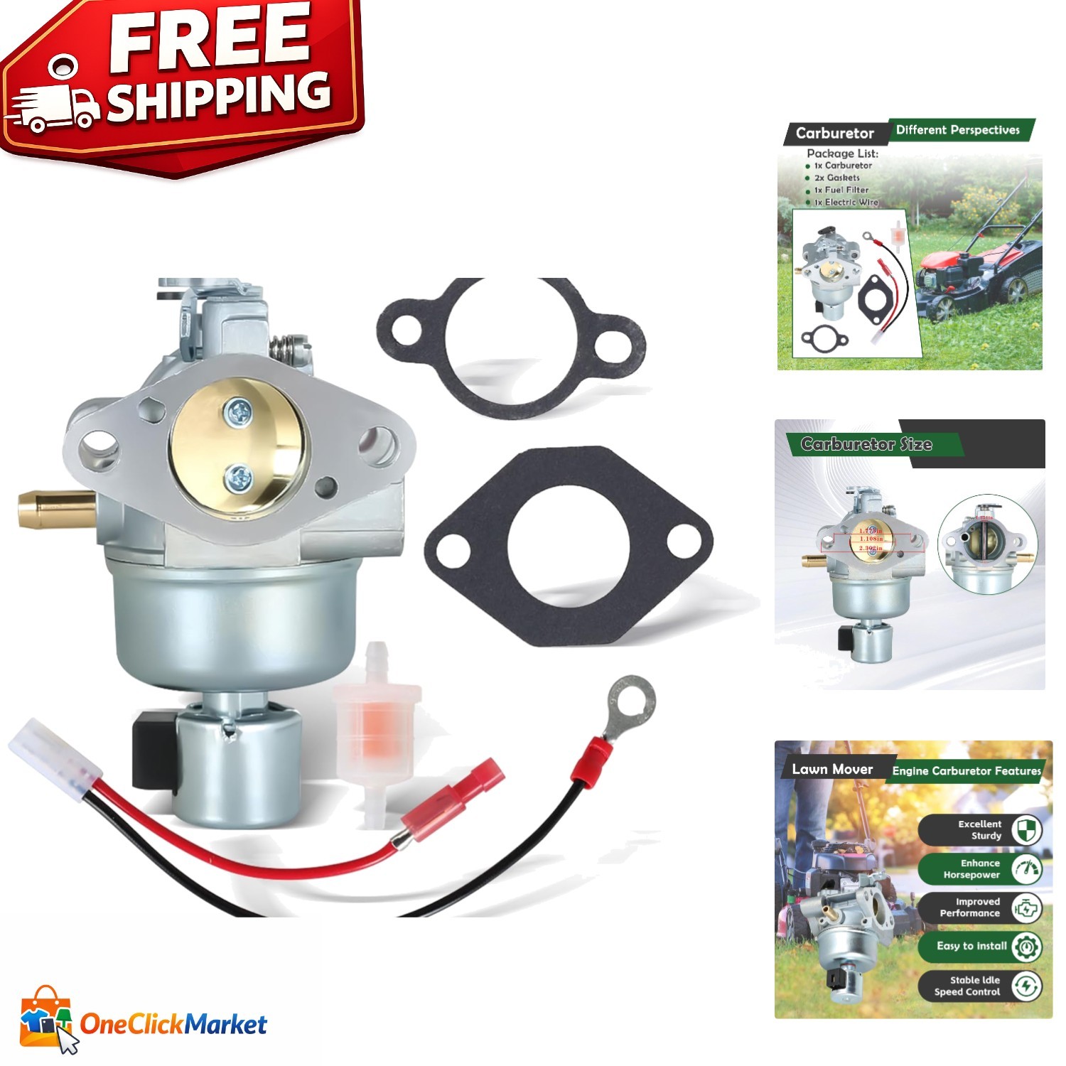 Versatile 20 853 33-S Carburetor for Kohler Engines - 19-22HP Compatibility gallery