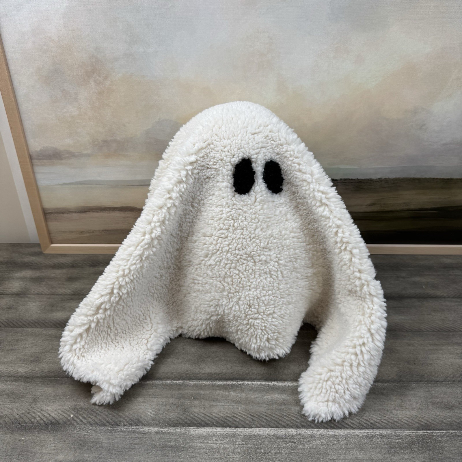 Pottery Barn Gus the Ghost Throw Pillow Decorative Detached Read Halloween NWOT gallery