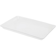 HUBERT Basket Liner Rectangular Clear PETG Plastic- 11 3/4″L x 17″W x 1″H