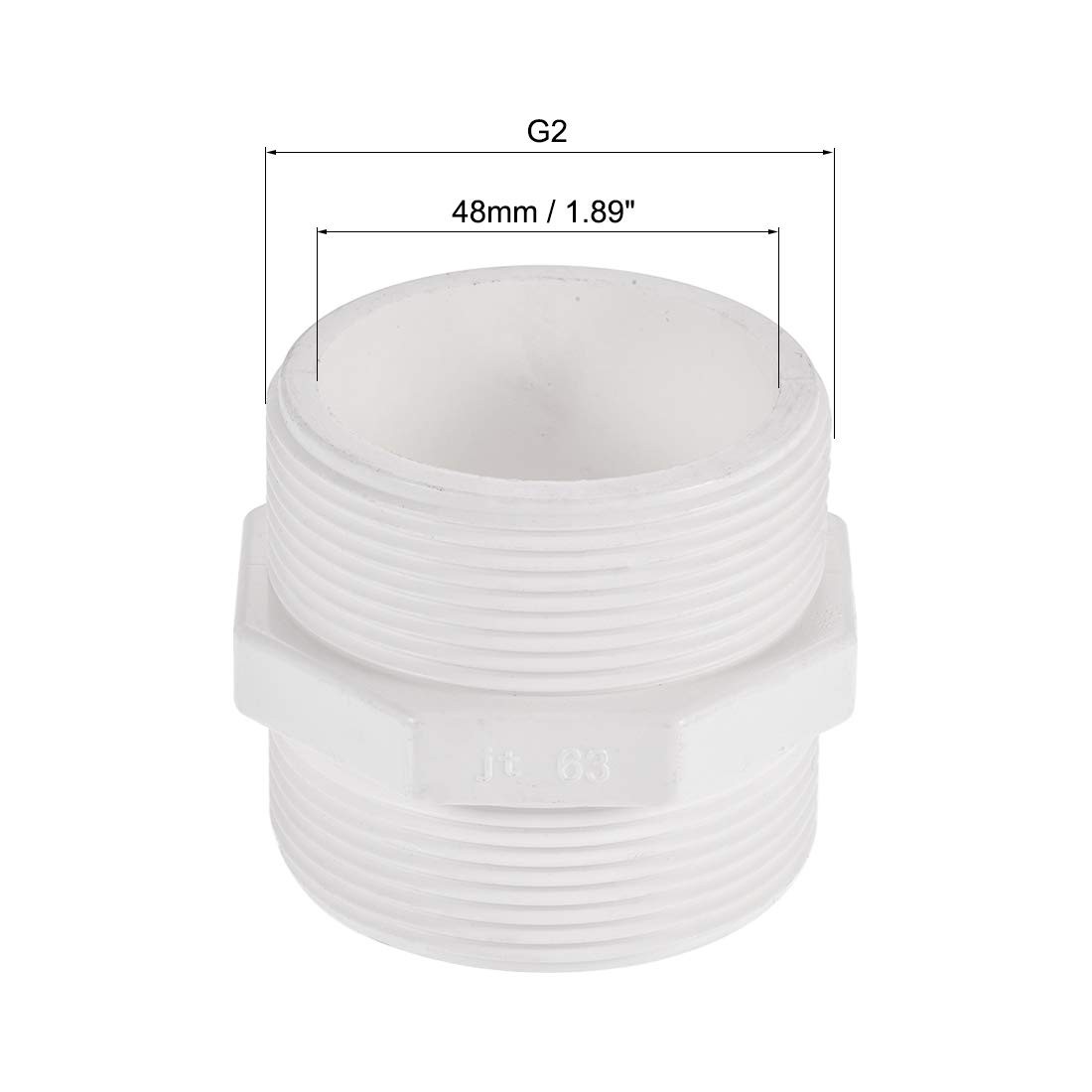Pipe Fitting, G2 Thread, Hex Nipple Tube Adaptor Connector Hose Connector, fo... gallery