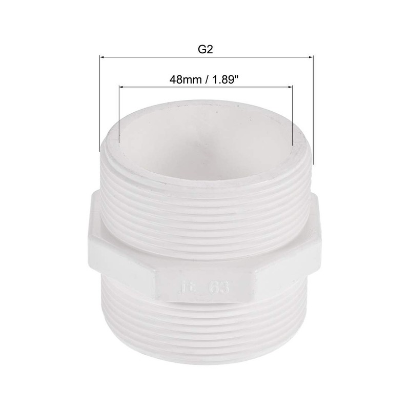 Pipe Fitting, G2 Thread, Hex Nipple Tube Adaptor Connector Hose Connector, fo... gallery