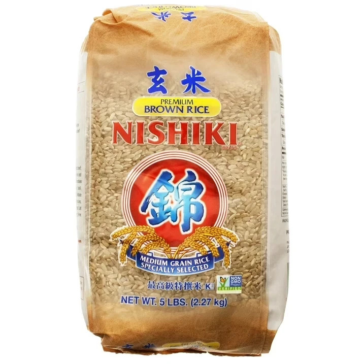 Nishiki Premium Medium Grain Brown Rice 5lb Bag Whole Grain Fiber Rich Nutrition gallery