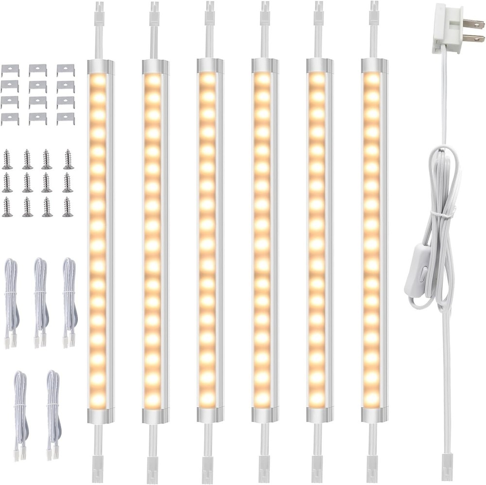 Under Cabinet Lighting,Dimmable Under Counter Lights 120V Plug in & Hardwired