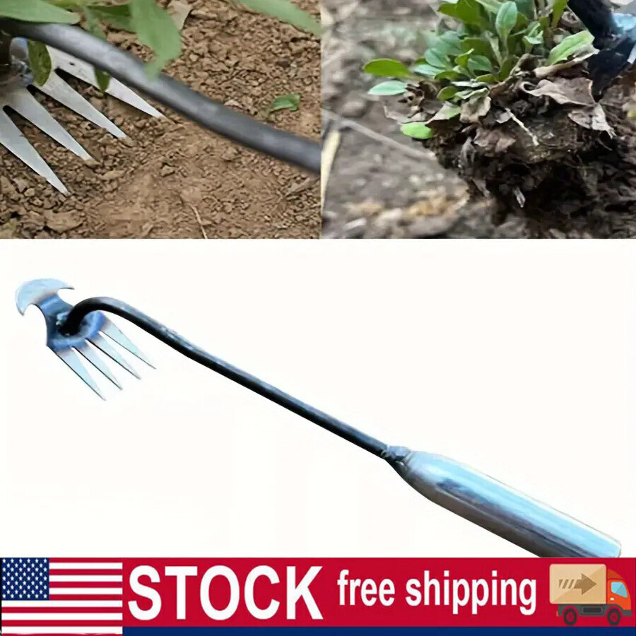 Handheld Weed Puller Weeder Garden Lawn Grass Root Remover Tool Manganese Steel gallery