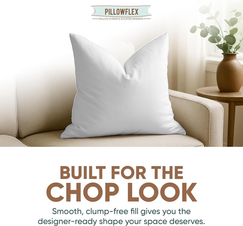 Synthetic Down Alternative Pillow Inserts for Shams - Comfy Pillows for Sleep... gallery