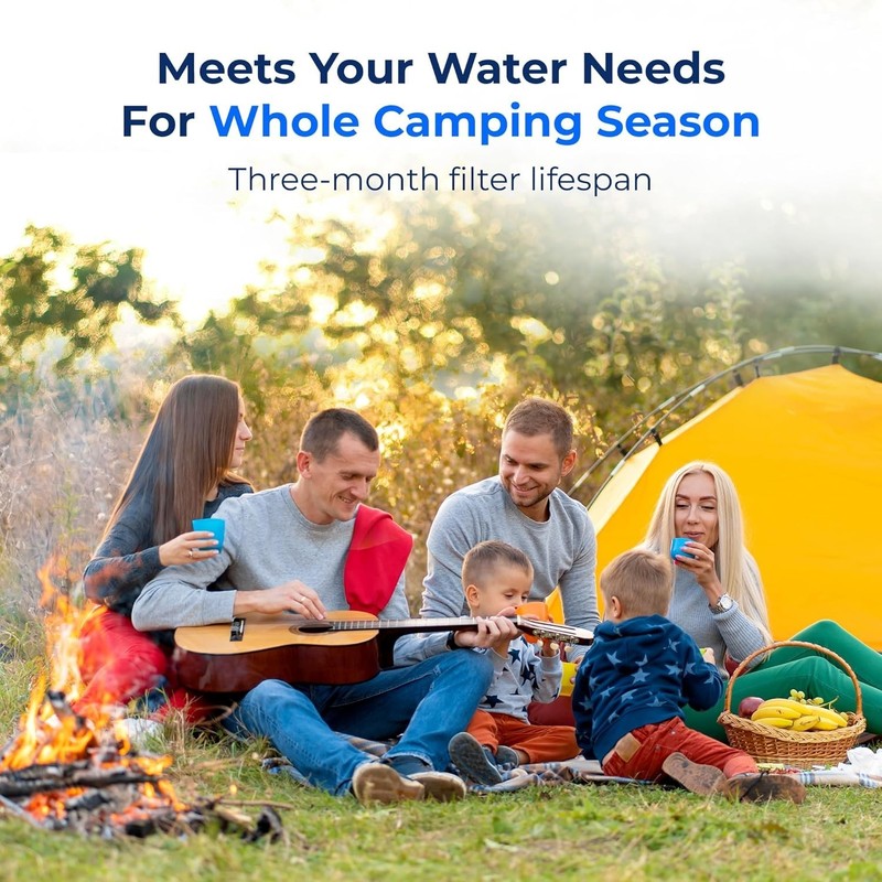Waterdrop RV Inline Water Filter with Flexible Hose Protector, NSF Certified gallery