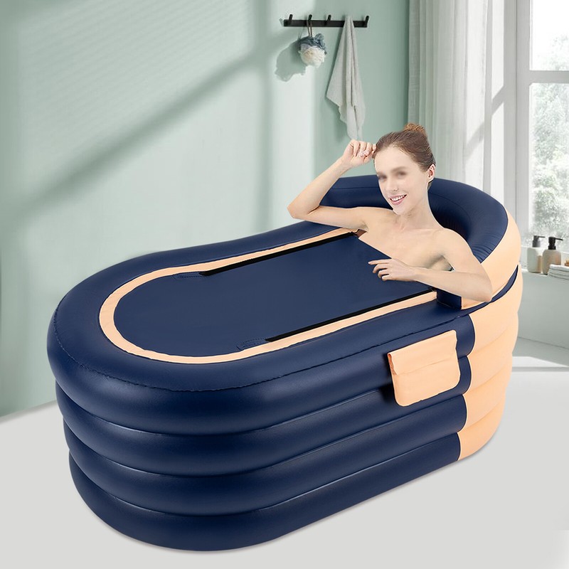 Inflatable Bathtub Foldable SPA Bathtub Blue For Outdoor Travel/Family Bathroom gallery