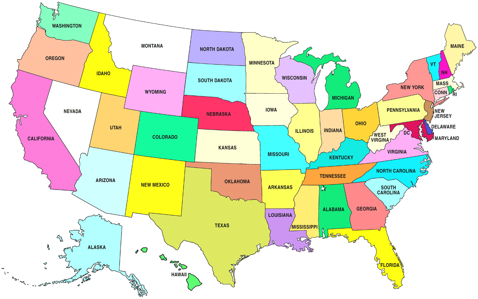 UNITED STATES MAP GLOSSY POSTER PICTURE PHOTO america usa educational States gallery