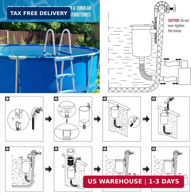 U.S. Pool Supply Pool Skimmer - Above Ground Pool Skimmer, Floating Pool Surface gallery
