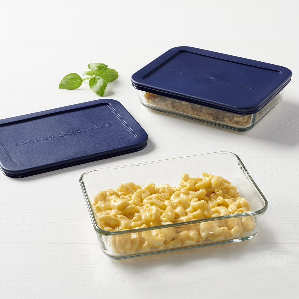 Anchor Hocking Glass Food Storage Containers with Lids, Set of 2 gallery