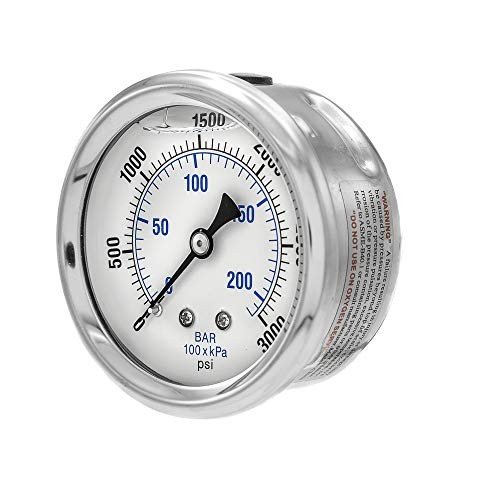 PRO-202L-254P Center Back Mount Glycerin Filled Industrial 0 - 3,000 PSI gallery