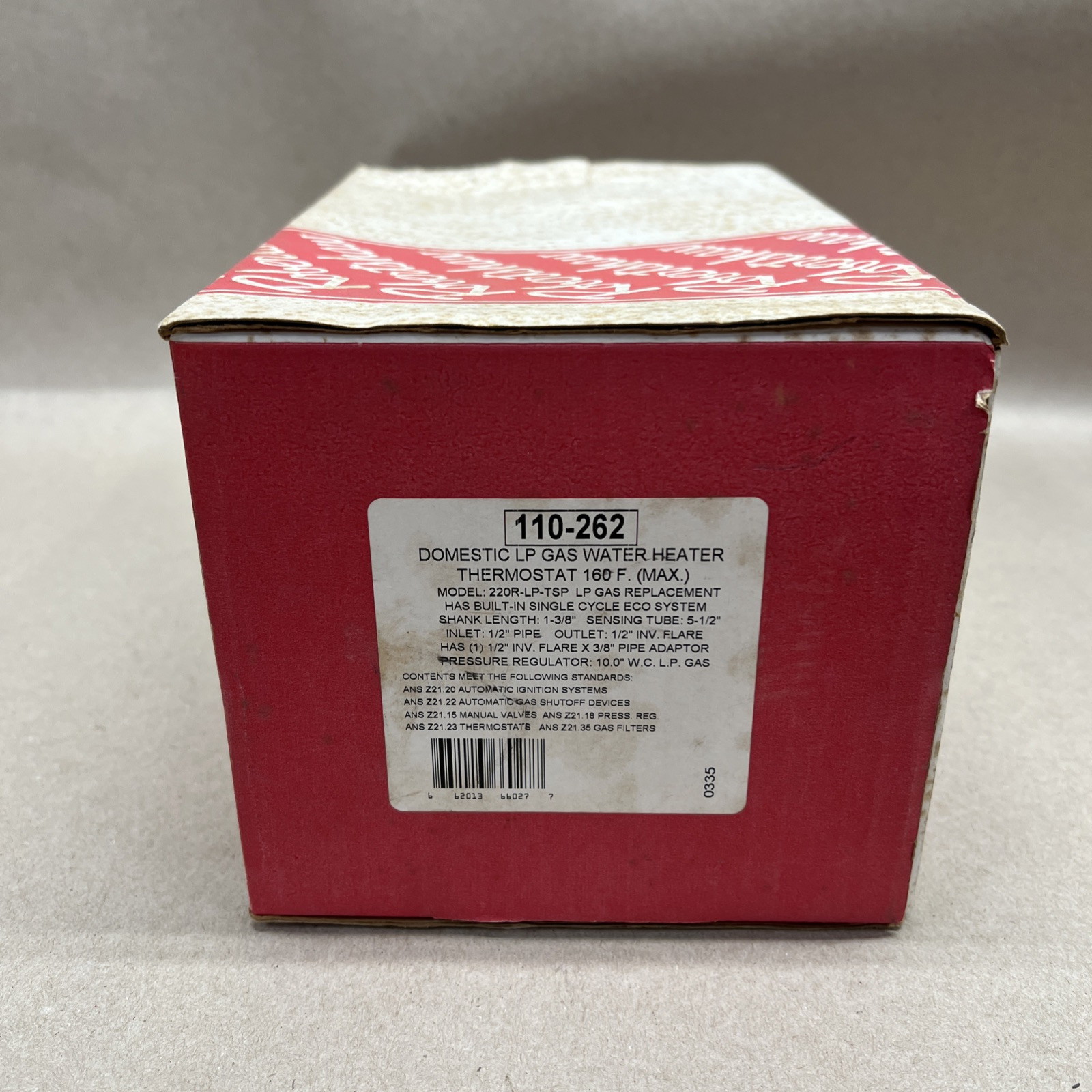 OEM Robertshaw 110-262 (220R-LP-TSP) LP Gas Water Heater Thermostat gallery