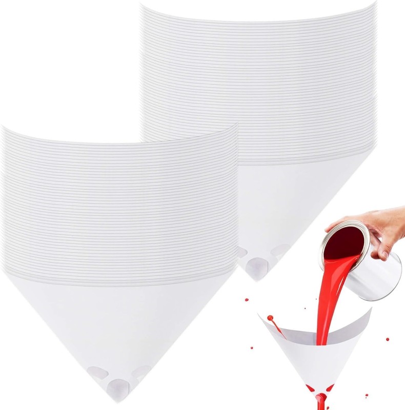 100PCS Paint Strainers Paper Cone Paint Mixing Cup Strainer Fine Mesh Filters... gallery
