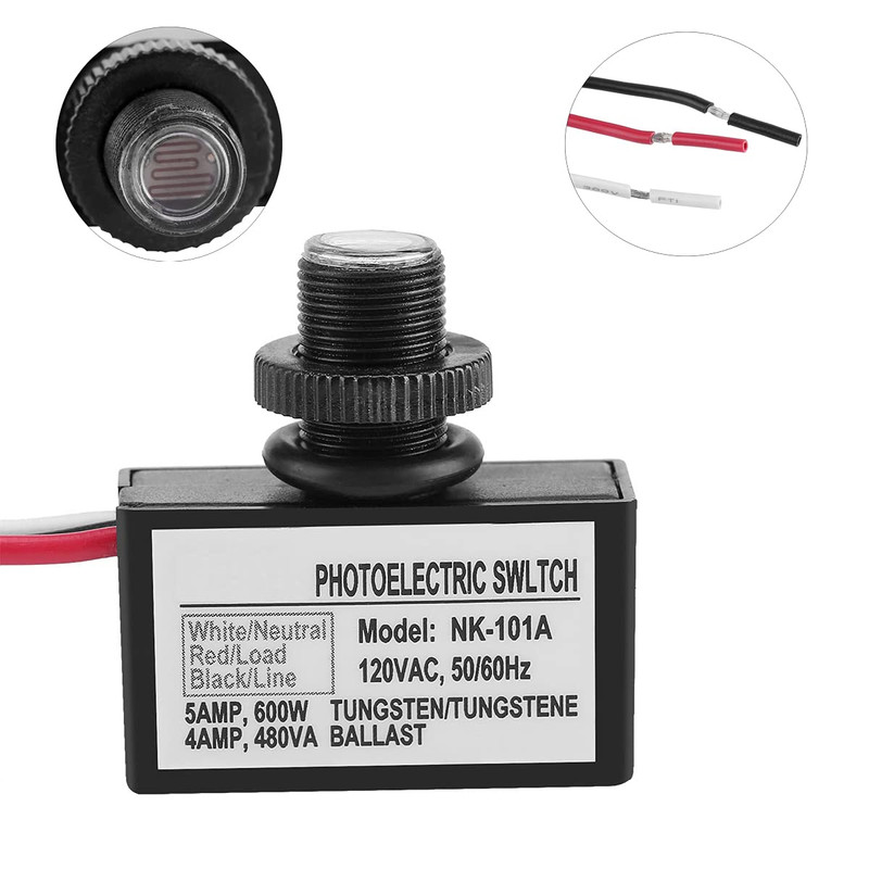 2 Pack Light Control Sensor Button Switch,2 Pack Photoelectric Switch,120V AC Ou gallery