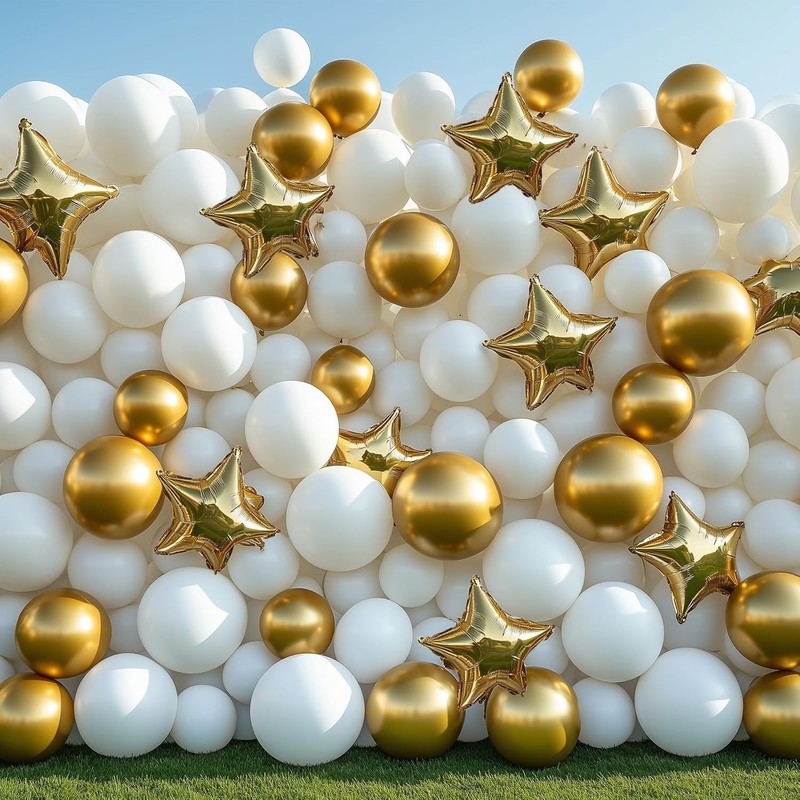 129pcs White Balloons Different Sizes 18 12 10 5 Inch for Garland Arch, Latex... gallery