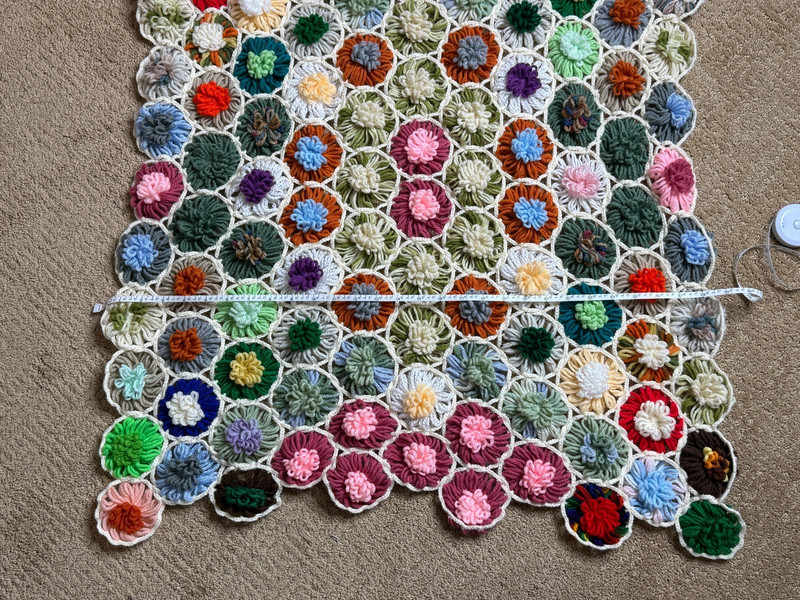 Crocheted Granny Square Throw Blanket Afghan Flowers 28"x31" gallery
