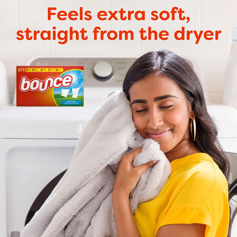 Bounce Dryer Sheets Laundry Fabric Softener Sheets , Outdoor Fresh, 240 Count gallery