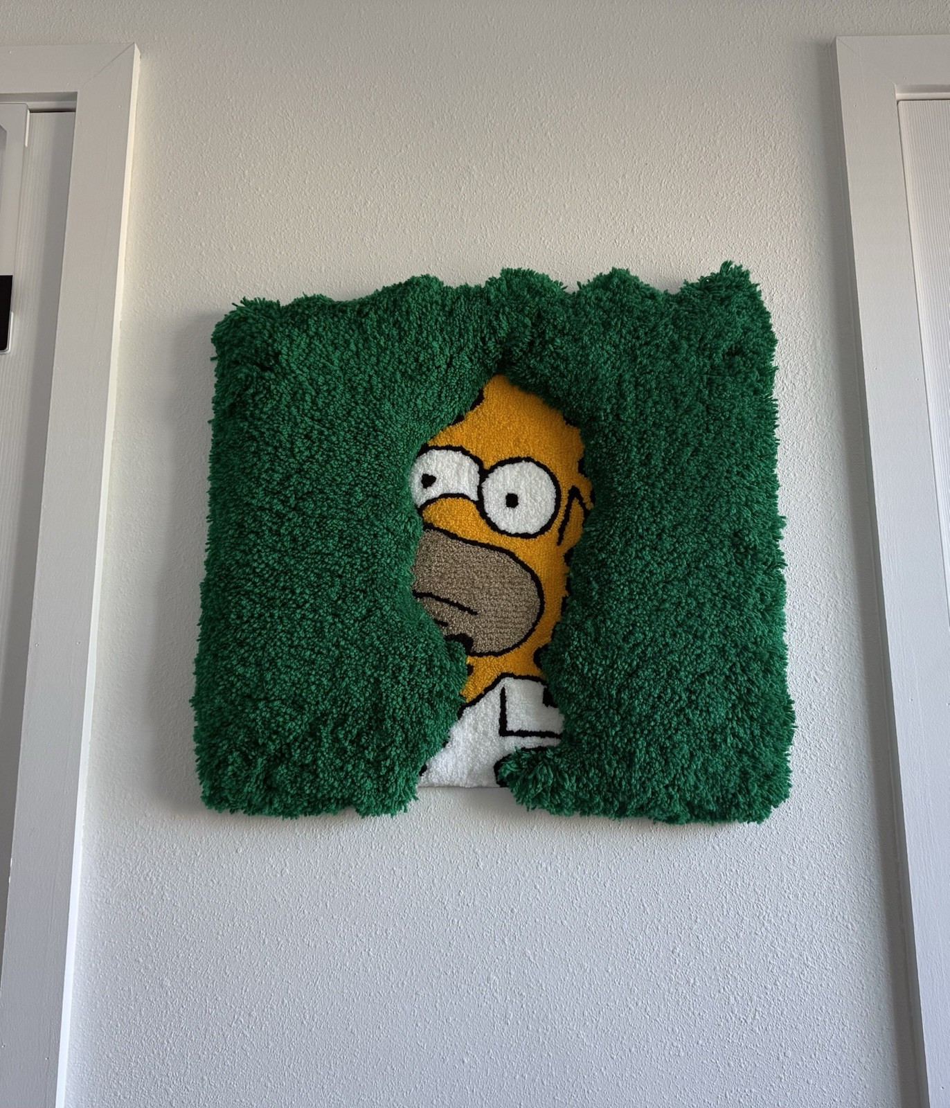 Homer The Simpsons in Bush Handmade Custom Tufted Rug Floor or Wall Mount 31'' gallery