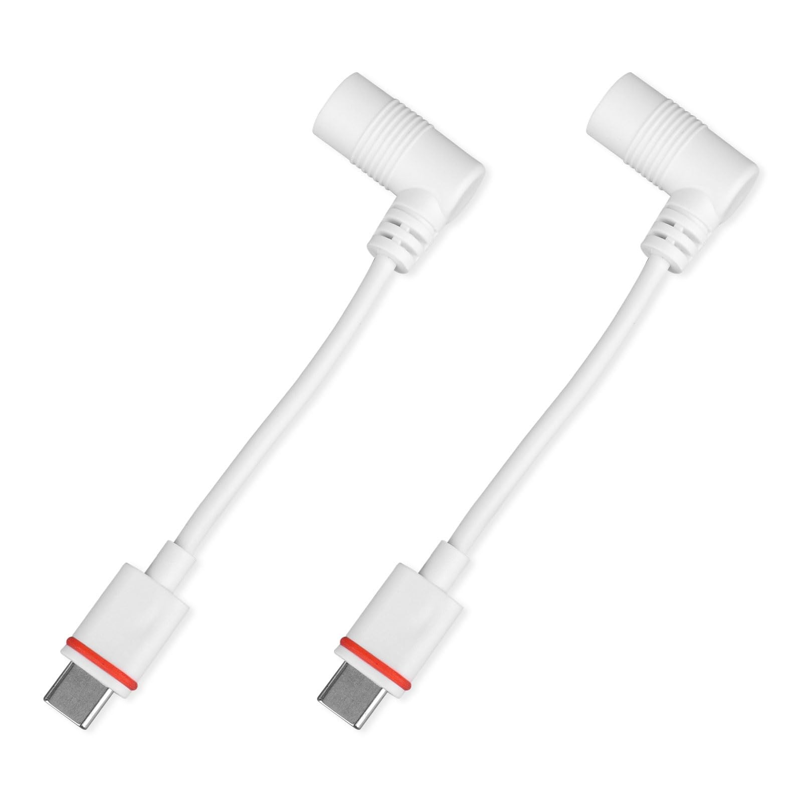 2pcs Barrel Plug to USB-C Power Adapter for Ring Solar Panel USB-C Security ... gallery