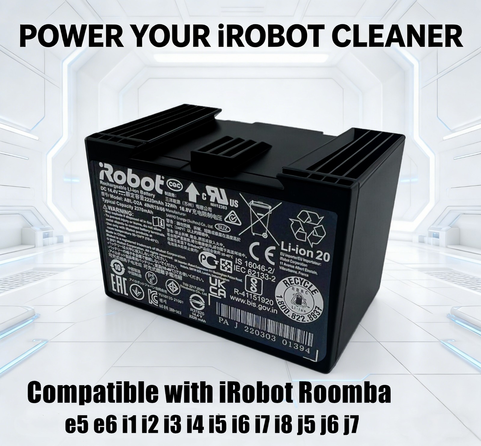 Genuine Battery ABL-D2 for iRobot Roomba i4 i5 i7 i8 e5 e6 j5 j6 j7 j6+ j7+ gallery