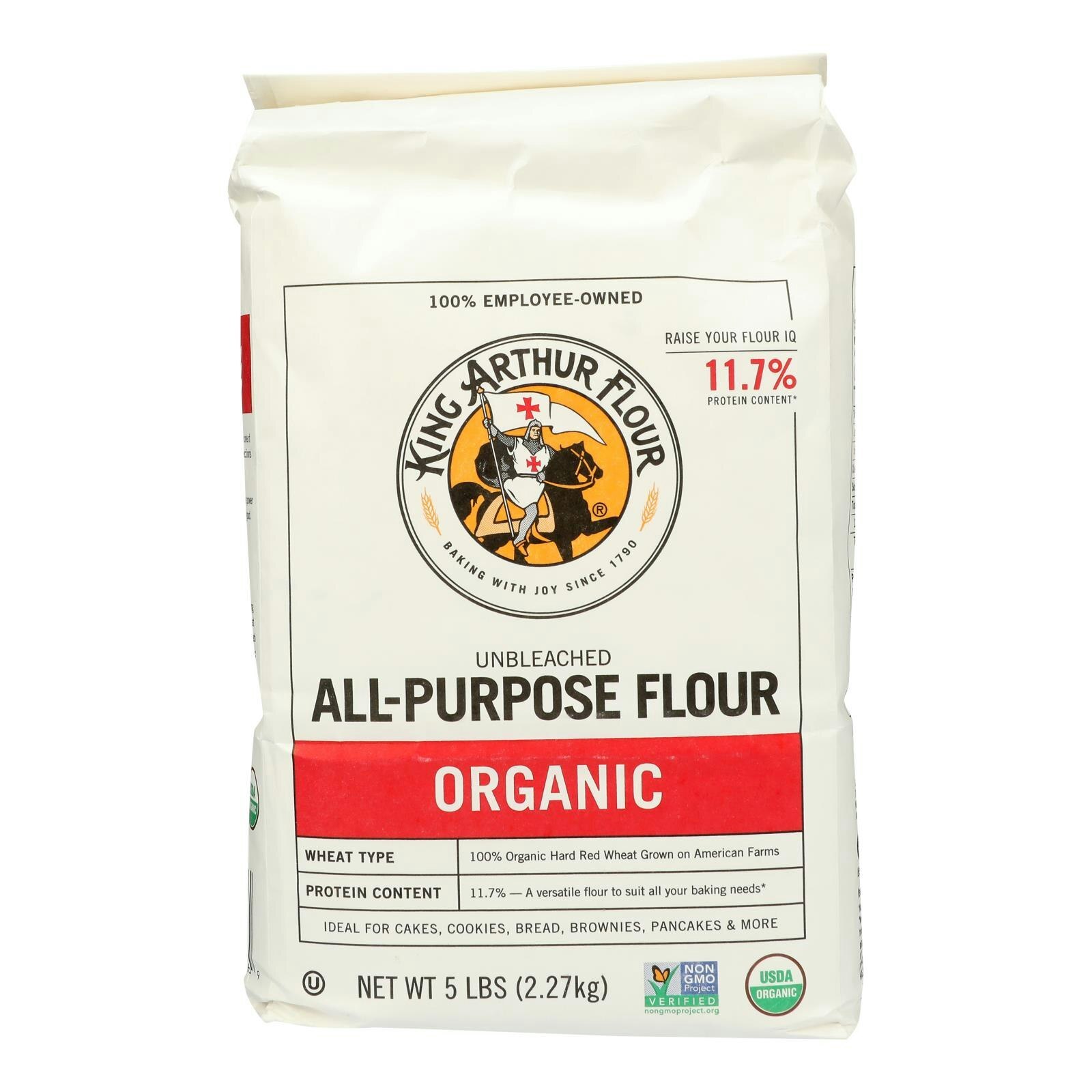 King Arthur All - Purpose Organic Unbleached Flour 5 lbs. (Pack of 6) gallery