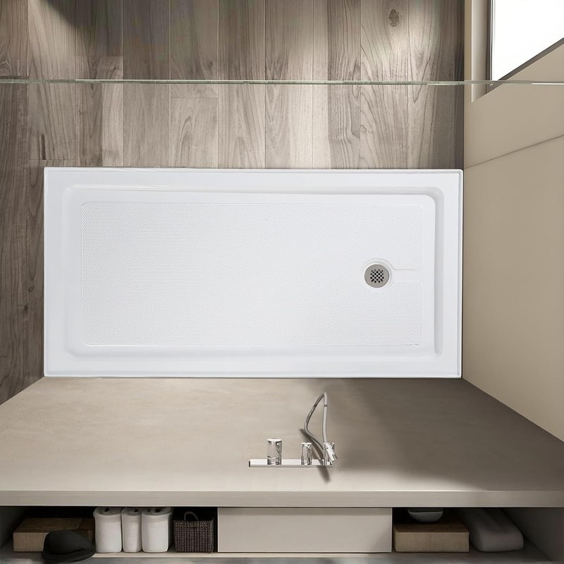 60"x32" Shower Base Pan Single Threshold Shower Drain With Stainless Steel Cover gallery