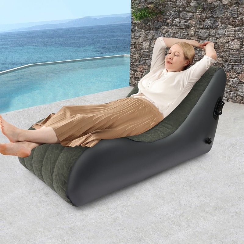 S-shaped Folding Sofa Bed Waterproof Sofa Bed Inflatable Sofa Bed with Air Pump gallery