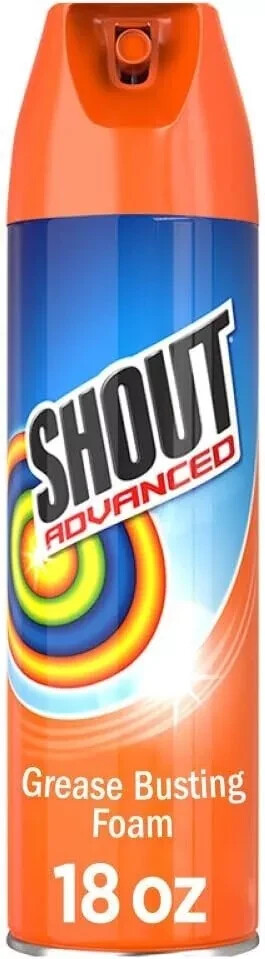 Shout Advanced Grease Busting Foam, Laundry Stain Remover for Oil and 18oz Can gallery