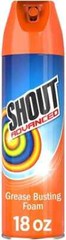 Shout Advanced Grease Busting Foam, Laundry Stain Remover for Oil and 18oz Can