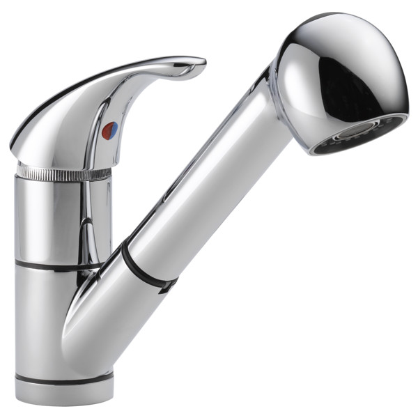 Peerless Chrome Choice Single Handle Kitchen Pull-Out Faucet P18550LF