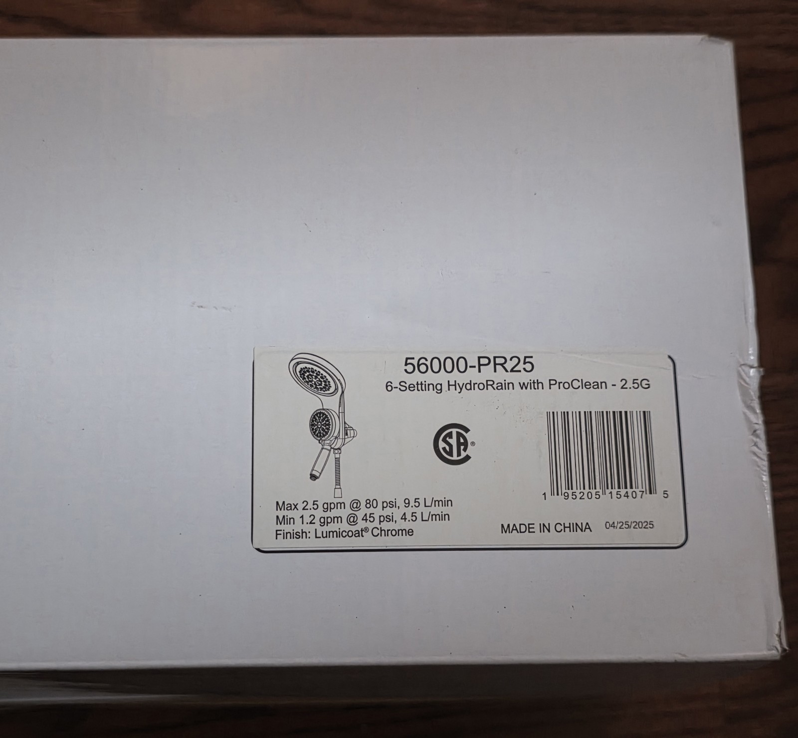 BRAND NEW DELTA 56000-PR25 6 SETTING HydroRain W/PRO CLEAN LUMICOAT CHROME gallery