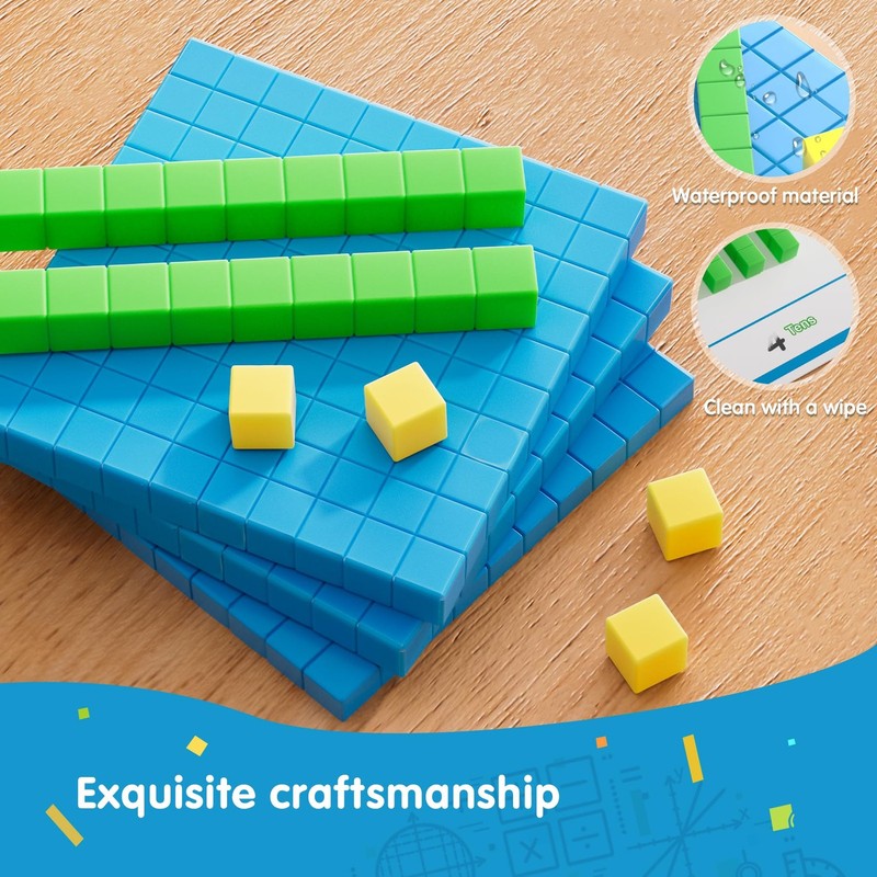Base Ten Blocks with Place Value Chart - Math Manipulatives for Kids.Counting... gallery