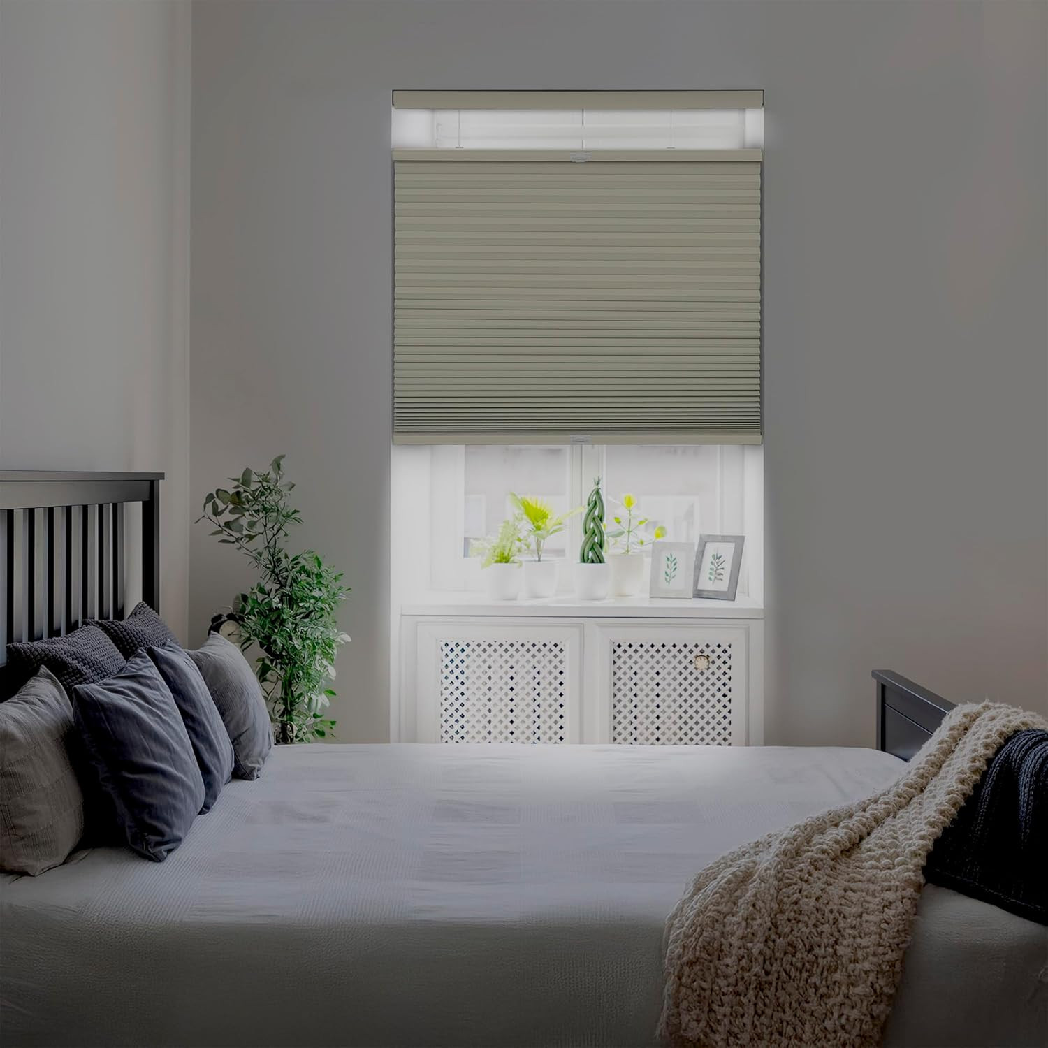 Cordless Blackout Cellular Shade, Ivory, 35" W x 72" H gallery
