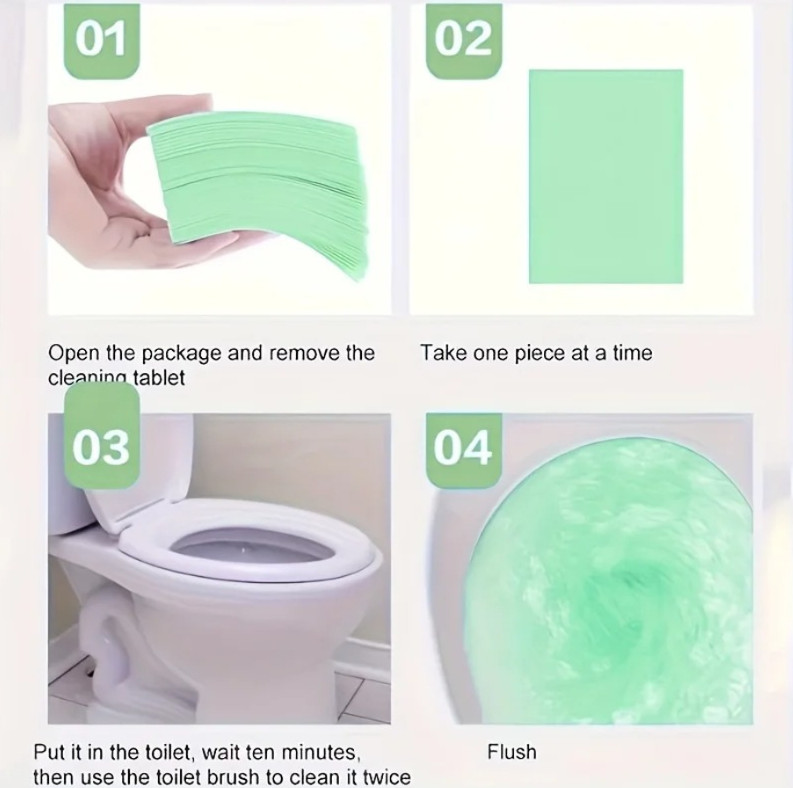 30pcs Deodorizing Toilet Cleaning Tabs Powerful Scale Remover Toilets & Floors gallery