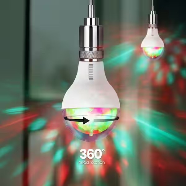 Feit Holiday Disco LED Crystal Bulb Rotating A23 E26 4 Modes - Buy More and SAVE gallery