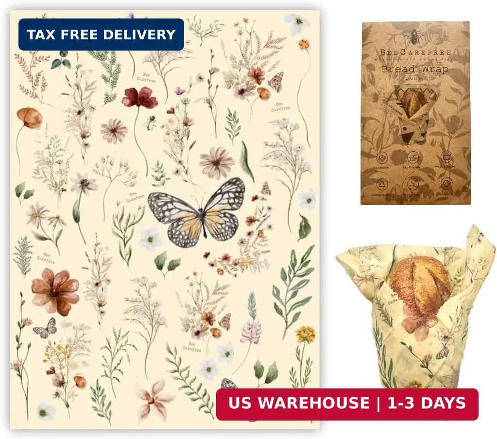 Beeswax Wrap for Bread - Reusable Eco-Friendly Sustainable Food Storage Solution gallery