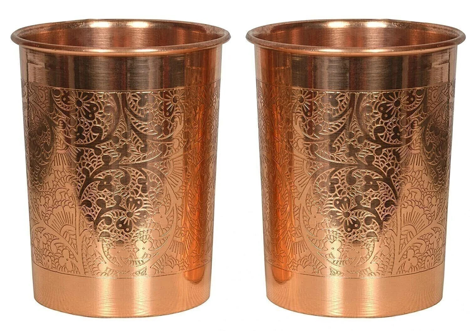 100% Pure Copper Water Drinking Glass Ayurvedic Health Benefits Set Of 12 gallery