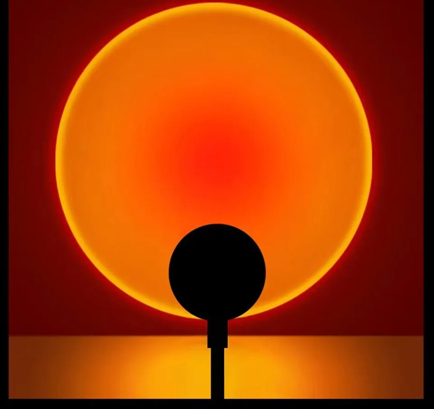 1pc USB LED Sunset Projector Lamp Plug Play Atmosphere Night Light Decor LED gallery