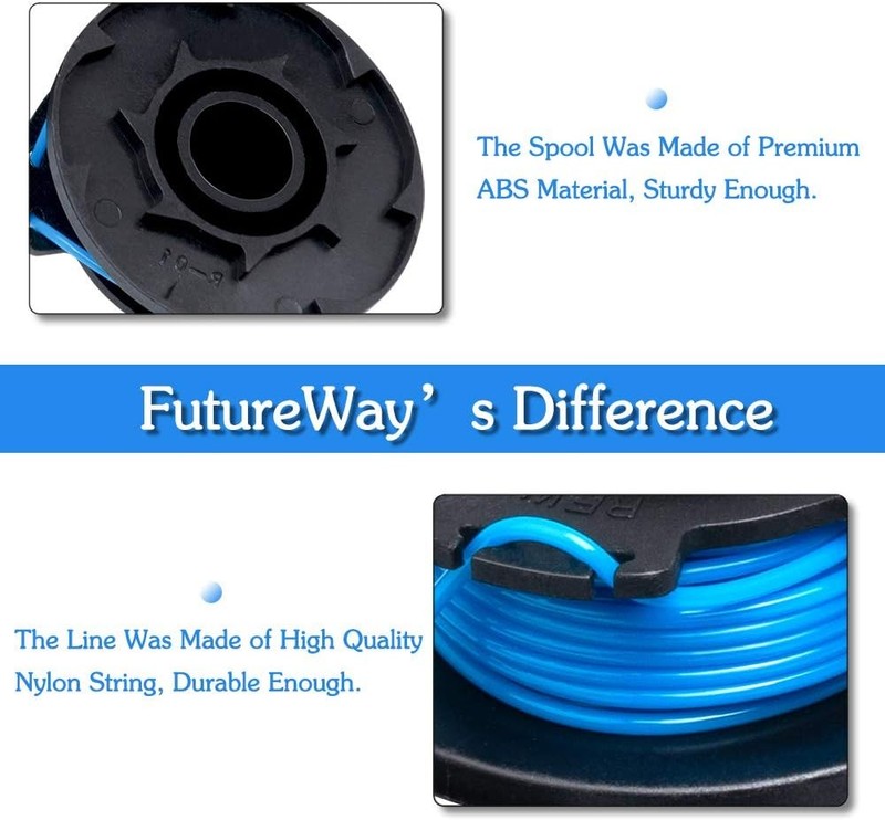8 Pack For Ryobi Spool One+ String Trimmer Line 18V 24V 40V Weed Eater w/ Cap gallery