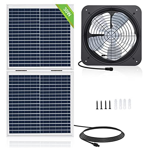 25W Solar Powered Attic Ventilator Gable Roof Vent Fan 25W FAN+30W SOLAR PANEL gallery