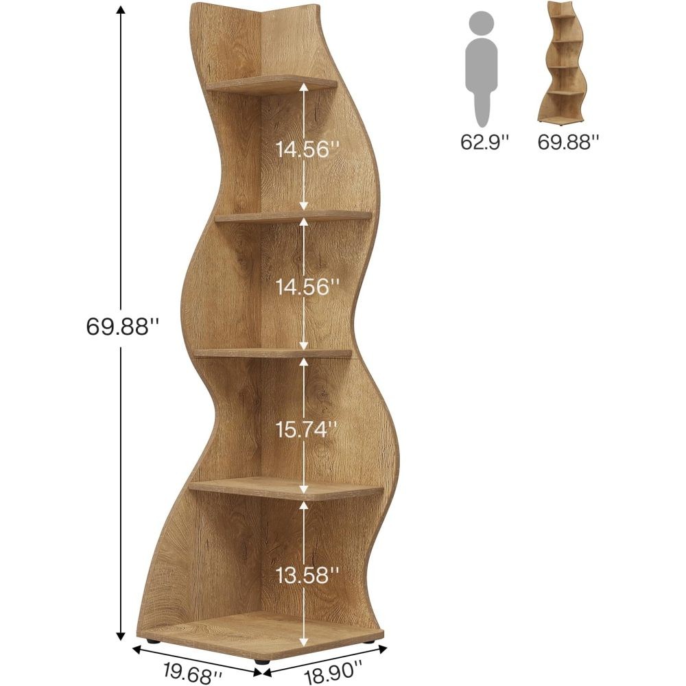 Stylish and Utilitarian Display Shelf,Wall Corner Bookshelf gallery