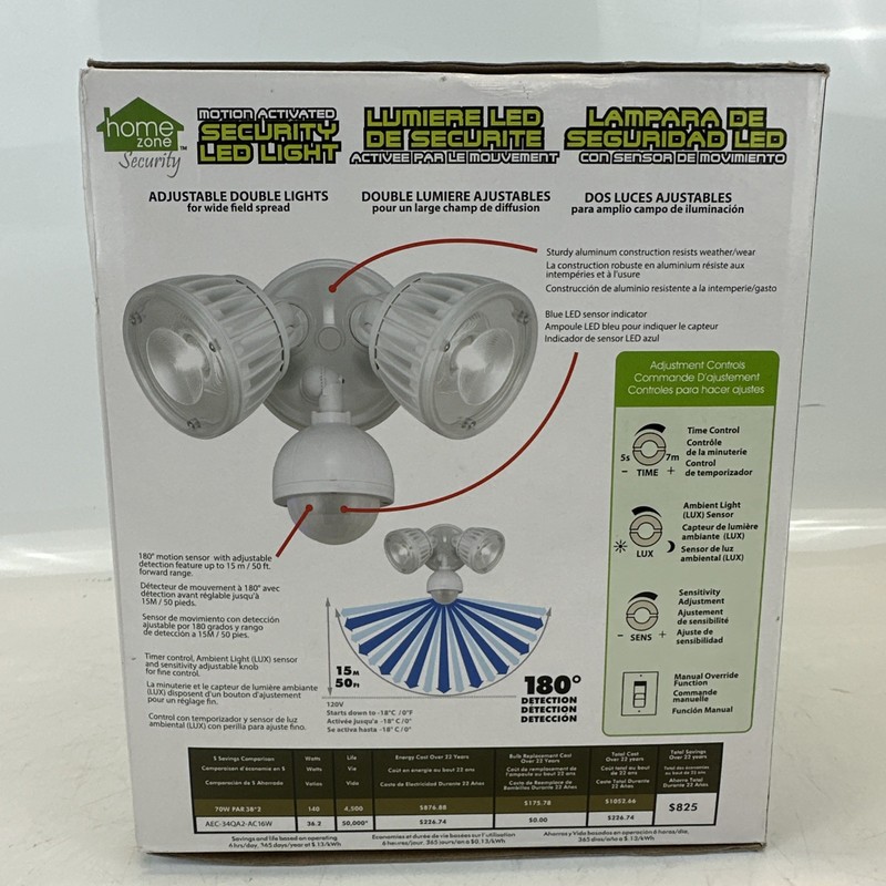 Home Zone Security Light Motion Activated LED 2500 Lumens 180° Detection 962680 gallery