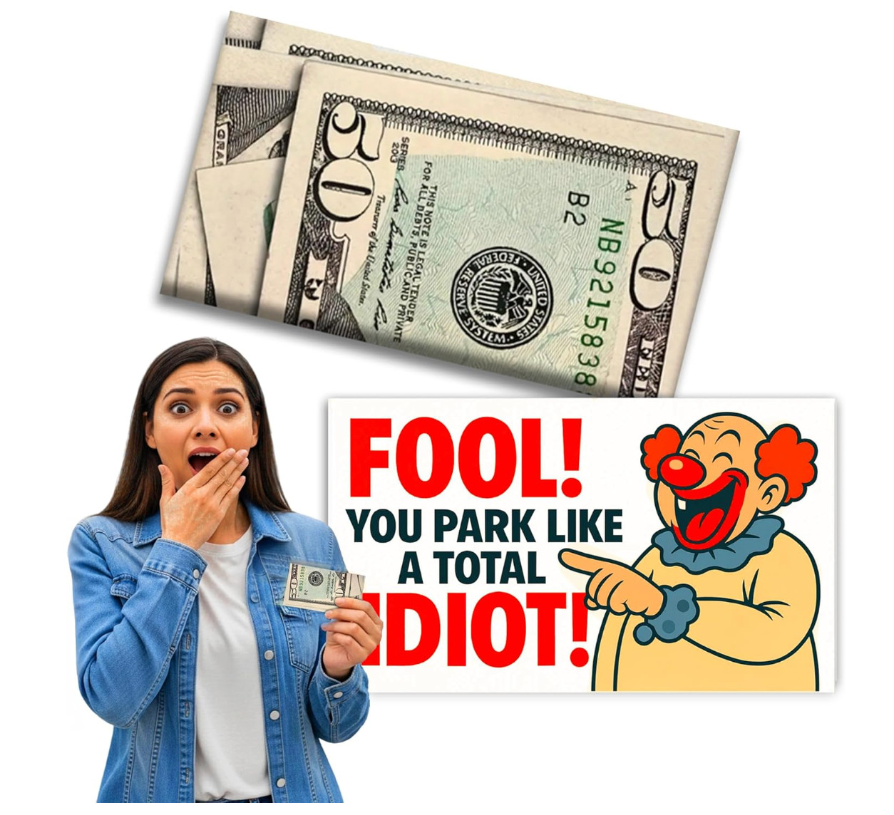 50 Pack Fake $50 Parking Prank Cards – Funny Gag Ticket to Fool Bad Parkers gallery