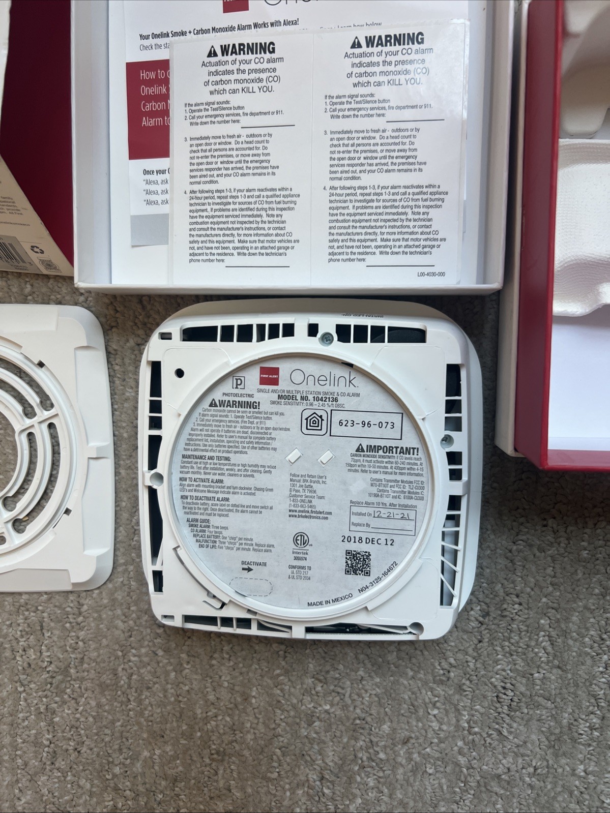 First Alert Onelink 1042136 Smart Smoke/Carbon Monoxide Alarm - PRE-OWNED gallery