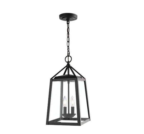 Home Decorators Outside 2 Lights Blakeley Hanging Pendant Lantern Black 2-39905 gallery